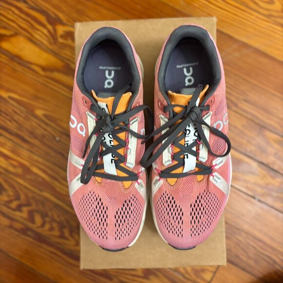 NIB On Running Cloudeclipse Running Shoe in Tangerine/Ivory, Size 9 - Picture 7 of 14